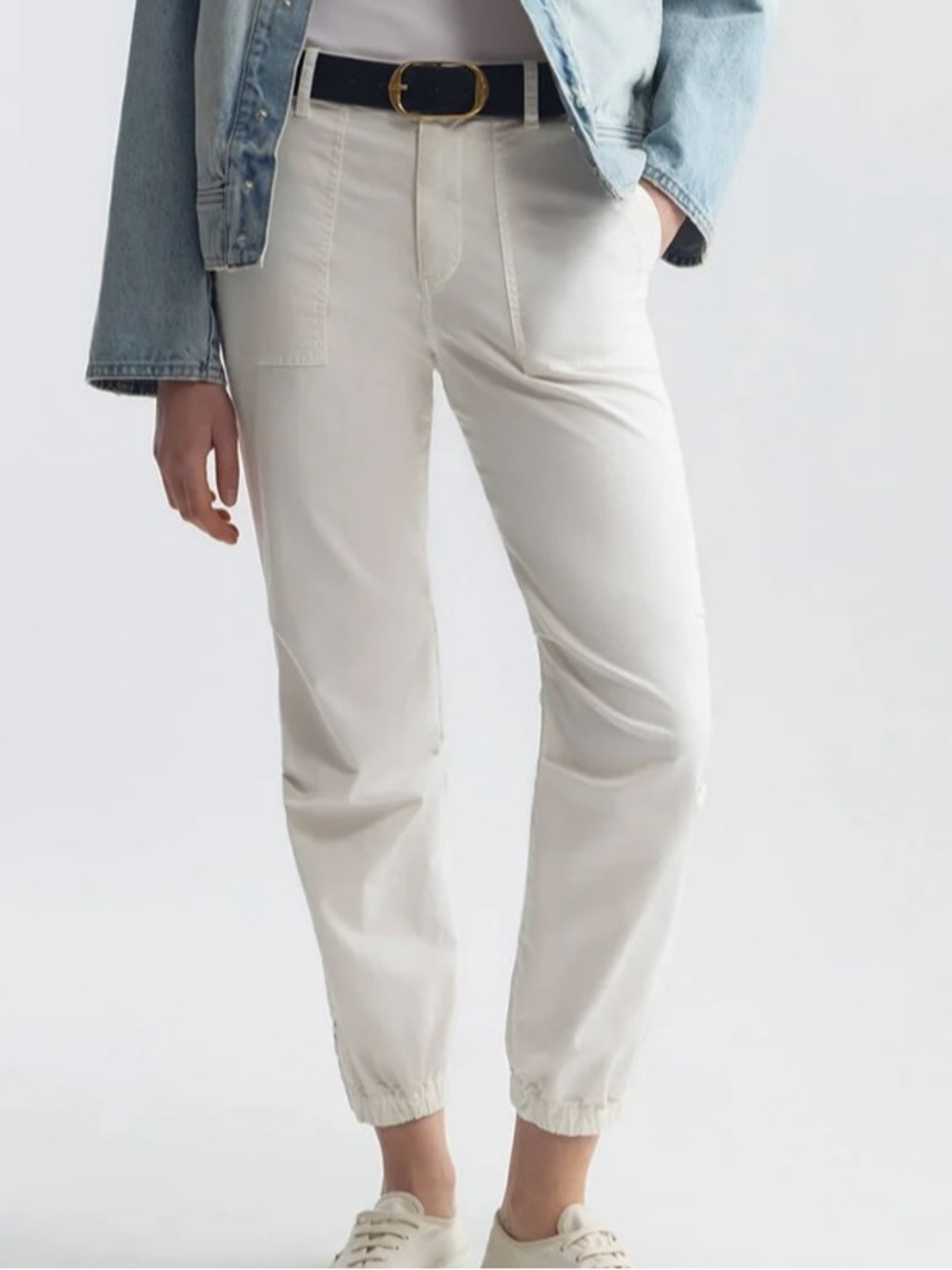 Nili Lotan Utility Italian Cotton Barrel Cropped Pants Size 0
